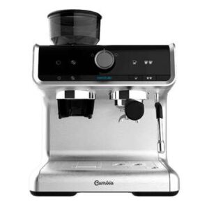 Cecotec Power Espresso 20 Barista Cream Cafetera con Brazo con Doble Salida 1550W - Deposito de Cafe en Grano 250g - Molinillo con 30 Niveles - Thermoblock - Deposito de Agua 2,5L