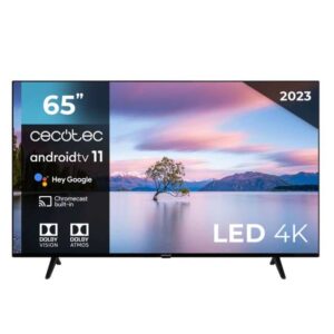 Cecotec A1 Series Televisor Smart TV 65" LED UHD 4K HDR10 - Dolby Vision - Dolby Atmos - WiFi, HDMI, USB, Ethernet - Diseño Frameless - VESA 400x200mm