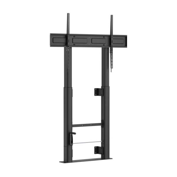 Aisens FWF100E-351 Soporte de Suelo para Pantallas Interactivas/TV de 60 a 100" - Fijacion a la Pared - Peso Max. 120kg - Altura Ajustable con Manivela - Color Negro