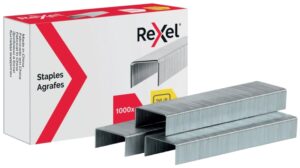 Rexel Caja de 1000 Grapas 26/6 Nº56 - Hasta 20 Hojas - Acero de Alta Calidad - Patilla de 6mm
