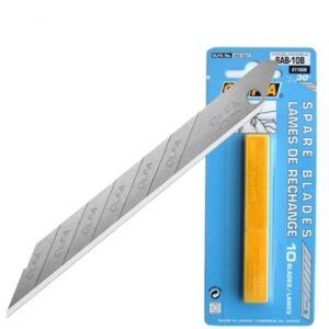 Olfa Pack de 10 Cuchillas para Cuters - Ancho 9mm, Largo 74mm - 8 Segmentos