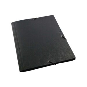 Mariola Carpeta A3 Carton Compacto Gofrado Solapas - Formato A3 - Medidas 37x50cm - Cierre con Goma Elastica - Color Negro