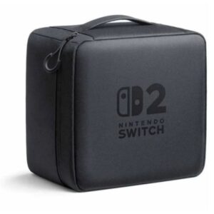 Nintendo Maletin de Viaje para Consola Nintendo Switch 2 - Proteccion Efectiva contra Golpes - Capacidad para 6 Tarjetas - Compartimentos para Accesorios - Color Negro