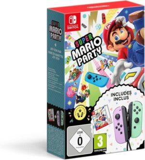 Nintendo Pack de Videojuego Mario Party y Set de 2 Mandos Joy-Con para Consola Nintendo Switch - Genero Party/Minijuegos - PEGI 3