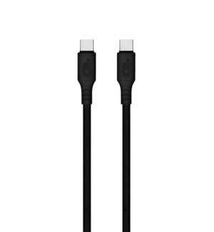 Blackbyte by Pedro Buerbaum Cable USB-C Macho a USB-C Macho de Silicona - Hasta 60W - 1 metro - 480Mbps - Compatible con Carga Rapida - Diametro 3mm - Color Negro