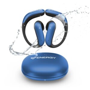 Energy Sistem PulseFit Auriculares Deportivos True Wireless - Bluetooth 5.4 - Proteccion Contra Sudor y Salpicaduras - Sujecion Secure-Fit Para Fijacion Comoda - Llamadas en Estereo - 22h Autonomia - Asistente de Voz Integrado - Color Azul
