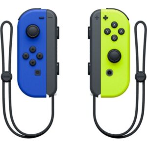 Nintendo Set de 2 Mandos Joy-Con Izquierdo/Derecho para Nintendo Switch - Bluetooth 3.0+HS - Autonomia hasta 20h - Vibracion HD - NFC para Amiibo - Camara Infrarroja - Color Azul y Amarillo Neon