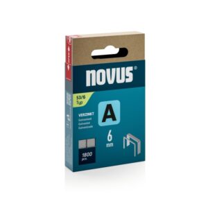 Novus A Tipo 53 Caja de 1800 Grapas 53/6 Galvanizadas - Patilla de 6mm