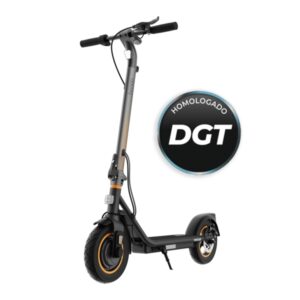 Cecotec Bongo Serie D30 XL Patinete Electrico - 350W - Autonomia 30km - Ruedas de 10" - Freno Doble - Velocidad Maxima 25km/h - Homologacion DGT - Cargador y Herramientas - Color Negro y Naranja