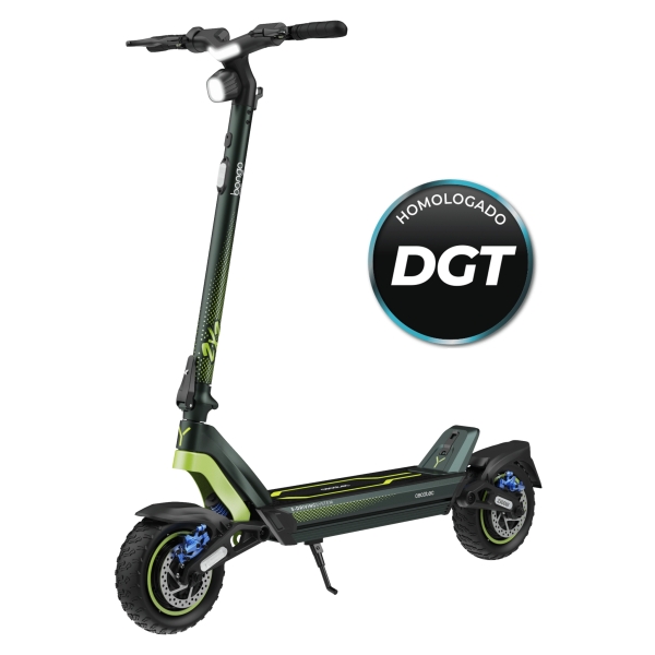 Cecotec Bongo Doble Y85 2x2 XXL Connected Patinete Electrico - 2100W - Autonomia 85km - Doble Suspension - Neumaticos de 10" - Frenos Disco y E-ABS - Homologacion DGT - Color Negro y Amarillo
