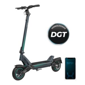 Cecotec Bongo Y65 Connected Patinete Electrico - 1200W - Autonomia 65km - Doble Suspension - Ruedas 10" - Sistema de Frenos Triple - Conexion App Movil - Homologado por la DGT - Color Negro y Azul