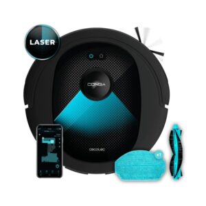 Cecotec Conga 7490 Ultimate X-Treme Robot Aspirador 4 en 1 - 4000Pa - Navegacion Laser - Autonomia hasta 120min - Control App - Capacidad 2L - 10 Modos de Limpieza - Color Negro