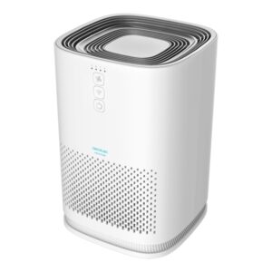 Cecotec TotalPure 1500 Connected Purificador de Aire - Potencia de 26W - Filtro de 3 Etapas - Control Wi-Fi - Cobertura hasta 40m3 - Sensor Pm 2.5 - Silencioso 61dB - 2 Modos de Uso - Color Blanco