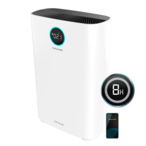 Cecotec TotalPure 5000 Connected Purificador de Aire - Potencia de 30W - Filtro de 3 Etapas - Cobertura hasta 130m3 - Control Wi-Fi - Pantalla LED - Silencioso 65dB - Modo Noche - Color Blanco