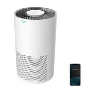 Cecotec TotalPure 2000 Connected Purificador de Aire - 50W - Control Wi-Fi y Tactil - Cobertura hasta 50m3 - 3 Etapas de Filtrado - Sensor Pm 2.5 - Funcionamiento Silencioso - Color Blanco