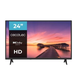 Cecotec 0 Series 0024 Televisor Smart TV de 24" LED con Resolucion HD - Pantalla LED 24" - Sonido Dolby - Memoria Flash - Conexiones HDMI y USB - Color Negro
