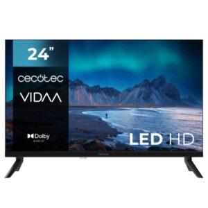 Cecotec A5 series ALH50024 Televisor Smart TV de 24" LED con Resolucion HD - Sistema Dolby Audio - Sistema Operativo VIDAA - WiFi Integrado - 3 HDMI - 2 USB - Sintonizador DVB - Color Negro