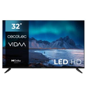 Cecotec A5 series ALH50032 Televisor Smart TV de 32" LED con Resolucion HD - Sistema Dolby Audio - Sistema Operativo VIDAA - WiFi Integrado - 3 HDMI - 2 USB - Sonido 16W - Color Negro