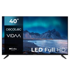 Cecotec A5 series ALF50040 Televisor Smart TV de 40" LED con Resolucion HD - Sistema Dolby Audio - Sistema Operativo VIDAA - WiFi Integrado - 3 HDMI - 2 USB - Altavoces 16W - Color Negro