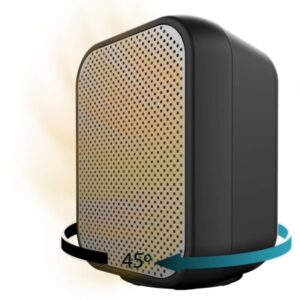 Cecotec ReadyWarm 1500 Max Ceramic Rotate Calefactor Ceramico de Sobremesa - Potencia de 1500W - Termoestato Ajustable - Calienta hasta 15m2 - Funcion Rotativa - Ventilador - Modo Eco - Color Negro