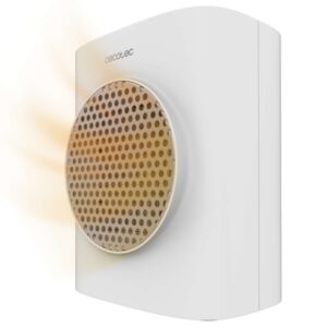 Cecotec ReadyWarm 1570 Max Ceramic Smart Calefactor Ceramico de Sobremesa - Potencia de 1500W - Pantalla Digital - Termostato Regulable - 3 Modos de Calor - Seguridad Integrada - Color Blanco