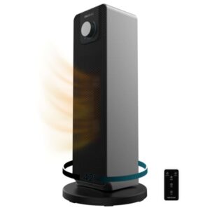 Cecotec ReadyWarm 2000 Max Ceramic Rotate Calefactor Ceramico de Pie - Potencia de 2000W - Oscilante - 3 Modos de Calor - Termostato Regulable - Seguridad Integrada - Color Negro