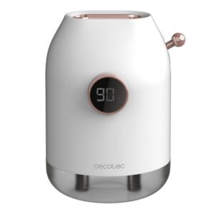 Cecotec PureAroma 550 Cordless Humidificador de Aromaterapia Inalambrico - Capacidad 500ml - Pantalla LED - Doble Salida de Vapor - Minimalista - Bateria de 5000mAh - 3 Modos de Uso - Color Blanco