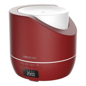 Cecotec PureAroma 500 Smart Garnet Humidificador de Aromaterapia - Capacidad 500ml - Pantalla LED - Temporizador 12h - 3 Modos de Vapor - Funcion Despertador - Cobertura 30m2 - Color Rojo