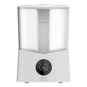 Cecotec BreezeCare 2600 Light Smart Humidificador de Aire - 25W - Deposito 3.2L - 260ml/h - Cobertura hasta 40m2 - Tactil - 3 Velocidades - Temporizador - LED - 19.8x18x29cm - Color Blanco