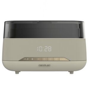 Cecotec PureAroma 1300 Hydra Speaker Humidificador de Aromaterapia con Altavoz Integrado - Capacidad 300ml - Pantalla LED - Bluetooth - 3 Modos - Temporizador - 7 Colores LED - Minimalista - Color Beige