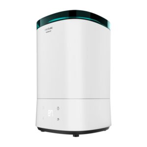 Cecotec Breeze Care 3000 Humidificador de Aire - 30W - Capacidad de 5.5L - 330 ml/h - Control Humedad de 30 a 90% - Cobertura hasta 30m2 - Autonomia 24h - Modo Noche - 21.4x21.4x33.3cm - Color Blanco