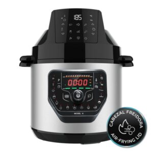 Cecotech Fry Olla GM Programable con Cabezal Freidora sin Aceite - Cocina Multifuncion 27 Modos - Capacidad 6L - Programacion 24h - Control por Voz - Seguridad Avanzada - Color Negro