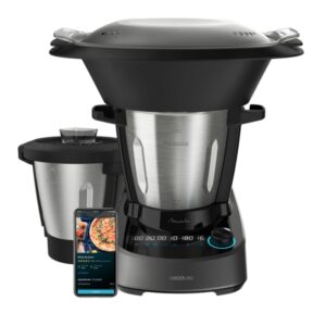 Cecotec Mambo 11090 Habana Robot de Cocina - 1600W - Funciones y Recetas Variadas - Autolimpieza - Jarra Cerramica Antiadherente - 4 Niveles Simultaneos - Bascula de Precision - Color Negro
