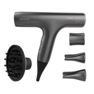 Cecotec Bamba IoniCare 6000 Rockstar Soft Pro Secador de Pelo - Iones Negativos - Limpieza Automatica Del Filtro - Ligero y Silencioso - 5 Ajustes de Temperatura y Velocidad - Color Gris Oscuro