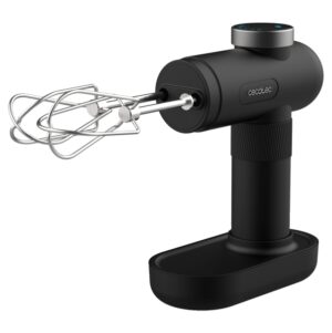 Cecotec PowerTwist Battery Batidora de Varillas Inalambrica - 50W - Bateria 2000mAh - Recargable por USB - 40min de Autonomia - 5 Niveles de Velocidad - Turbo - Motor Dc de Alto Rendimiento - Color Negro