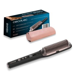 Cecotec Bamba InstantCare 1400 Excellence Brush Cepillo Alisador - LCD - Temperatura Ajustable - Calentamiento en 30 Segundos - Cable 360º de Rotacion - Funcion Autoapagado a los 30min - Color Negro