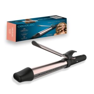 Cecotec Bamba SurfCare Curly Sphere Rizador de 28mm - Iones Negativos - Rizos Amplios y Naturales - Pantalla LED de Temperatura - Rango de 120 a 210°C - Cable 360º - Autoapagado - Color Negro y Rosa
