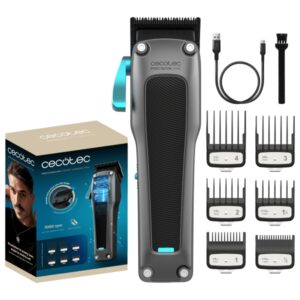 Cecotec PrecisionCare Expert Diamond Pro Cortapelos Inalambrico - Cuchilla Dlc de Diamante - Velocidad 7000rpm - Peines Ajustables Metalicos - Bateria de 2500mAh - Precision Milimetrica - Color Negro