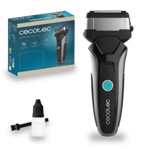 Cecotec PrecisionCare X-Trimm Afeitadora Inalambrica - 3 Cuchillas de Acero Inoxidable - Autonomia 60min - IPX6 - Pantalla de Control - Protector de Seguridad - Cuchillas Extra Anchas - Color Negro
