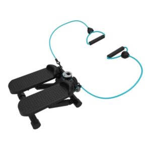 Cecotec Drumfit StepTrain 1000 Band Stepper Compacto con Bandas Elasticas - Pantalla LCD - Resistencia Regulable Manualmente - Pedales Antideslizantes - Compacto - Soporta hasta 100kg - Color Negro
