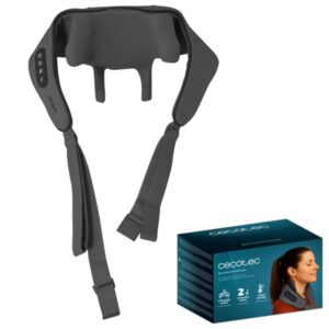 Cecotec BodyCare Back Massage Masajeador de Espalda Automatico - Personalizable - Ajuste Seguro con Cintas - Autoapagado cada 10min - Duracion de Uso 90min - Carga Rapida en 3.5h - Color Gris