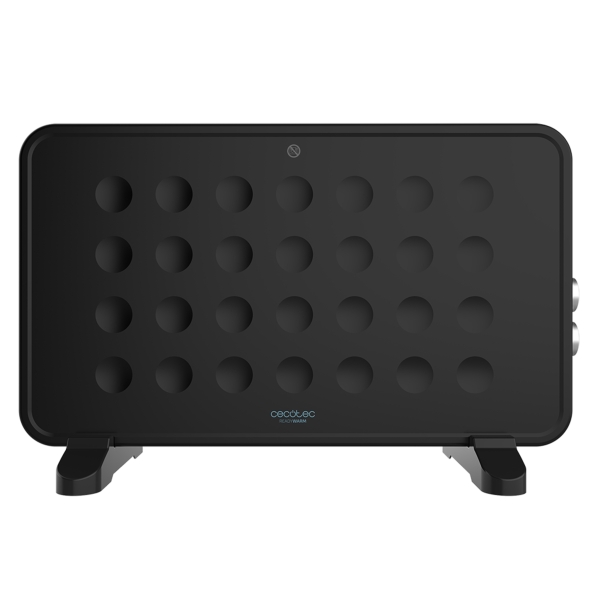 Cecotec Ready Warm 6550 Turbo Convection Design Convector con Pies - 2000W - Cobertura hasta 20m2 - Termostato - 4 Modos - Silencioso - Facil Transporte - 62x26x39cm - Color Negro