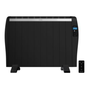 Cecotec ReadyWarm 2100 Thermal Emisor Termico con 10 Elementos - 1500W - Cobertura hasta 20 M² - Pantalla LCD - Mando a Distancia - Programador Semanal - Termostato - Color Negro