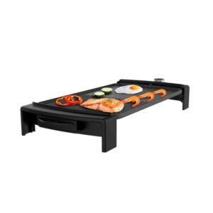 Cecotec Tasty and Grill 2500 RockWater MixGrill Plancha Electrica - 2150W - Antiadherente - Superficie Mixta - Termostato - Apto Lavavajillas - Bandeja Recogegrasas - Asas de Tacto Frio - Color Negro