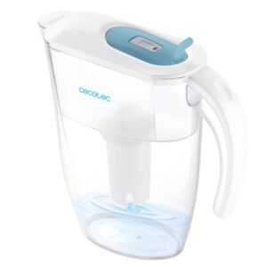 Cecotec H2ONature 2400 Active Jarra Purificadora de Agua - Filtro de 4 Capas - Capacidad de 2.4L - Indicador LCD - 3 Filtros - Tapa Extraible - Apto para Puerta de Refrigerador - Color Blanco