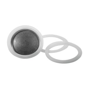 Cecotec Piccolina Filtro para Cafetera Italiana de 4 Tazas - Incluye 3 Juntas - Aluminio Resistente de Alta Calidad - Facil de Instalar - Optimiza Sabor y Aroma - Duradero y Ligero