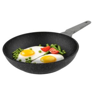 Cecotec Polka Exclusive Wood and Rock Sarten de Aluminio Forjado de 26cm - Mango de Baquelita - Teflon Antiadherente - Compatible con Induccion - Distribucion Uniforme Del Calor - Color Negro