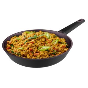 Cecotec Polka Experience Titan Sarten de Aluminio Fundido de 28cm - Teflon Antiadherente - Apto para Lavavajillas - Compatible con Induccion - Fondo Indeformable 5mm - Color Granate