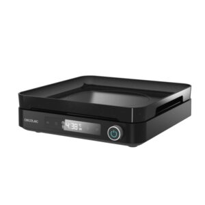 Cecotec Full Magma Grill Placa de Induccion Portatil - 2000W - Control Tactil - Temperatura de 60 a 260°C - Programacion de Coccion hasta 3h - Temporizador - Funcion Grill - Color Negro