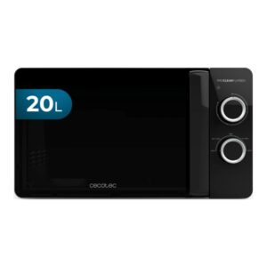 Cecotec Proclean 3030 Flatbed Microondas sin Plato - Potencia de 700W - Capacidad 20L - Revestimiento Ceramico - Temporizador 30min - Compacto - Tecnologia 3Dwave Envolvente - Color Negro